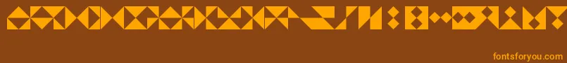 Więcej informacji o czcionce TrianglesLtRegular Czcionka TrianglesLtRegular – pomarańczowe czcionki na brązowym tle