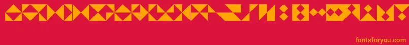 Fonte TrianglesLtRegular – fontes laranjas em um fundo vermelho