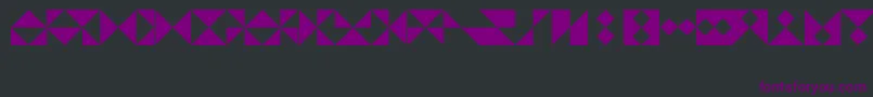 Шрифт TrianglesLtRegular – фиолетовые шрифты на чёрном фоне