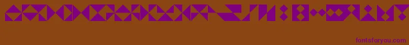 TrianglesLtRegular Font – Purple Fonts on Brown Background