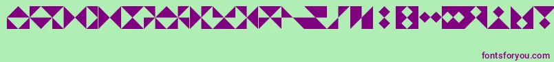 TrianglesLtRegular-Schriftart – Violette Schriften auf grünem Hintergrund