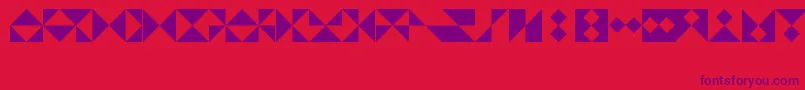 TrianglesLtRegular Font – Purple Fonts on Red Background