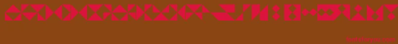 TrianglesLtRegular Font – Red Fonts on Brown Background