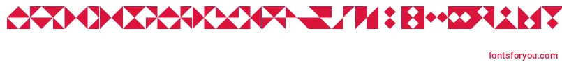 TrianglesLtRegular-fontti – punaiset fontit valkoisella taustalla