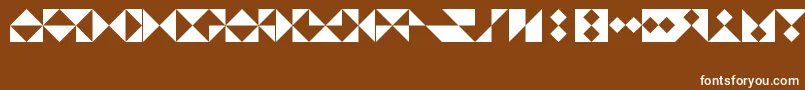TrianglesLtRegular Font – White Fonts on Brown Background