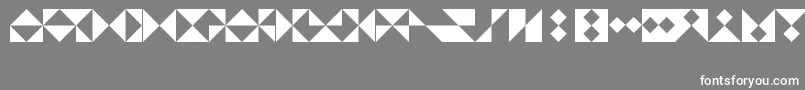 TrianglesLtRegular Font – White Fonts on Gray Background