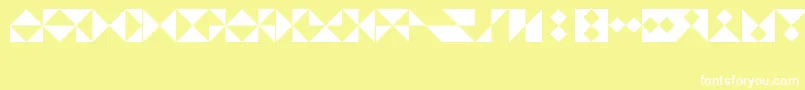 TrianglesLtRegular Font – White Fonts on Yellow Background