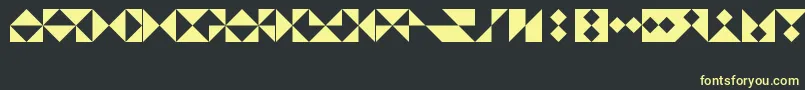 TrianglesLtRegular-fontti – keltaiset fontit mustalla taustalla