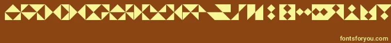 Czcionka TrianglesLtRegular – żółte czcionki na brązowym tle