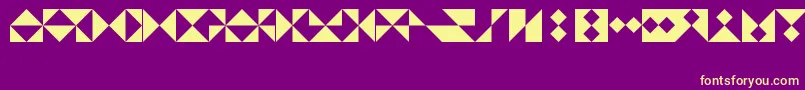 TrianglesLtRegular-Schriftart – Gelbe Schriften auf violettem Hintergrund
