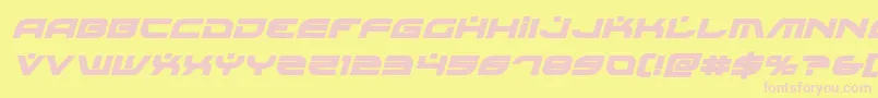 フォントBattlefieldv4boldital – ピンクのフォント、黄色の背景