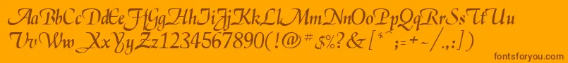 DanielaRegular Font – Brown Fonts on Orange Background