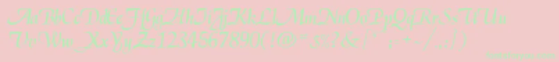 DanielaRegular Font – Green Fonts on Pink Background