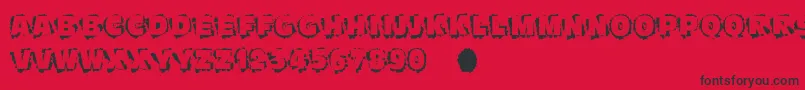 Шрифт Scratchtoreveal – чёрные шрифты на красном фоне