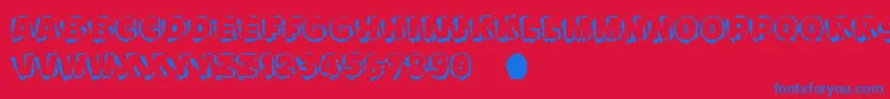 Scratchtoreveal Font – Blue Fonts on Red Background