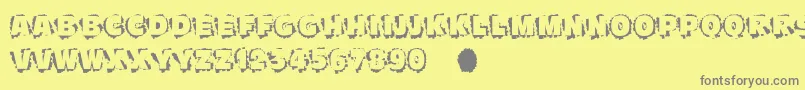 Scratchtoreveal-Schriftart – Graue Schriften auf gelbem Hintergrund