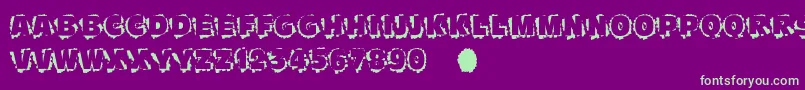 Scratchtoreveal Font – Green Fonts on Purple Background
