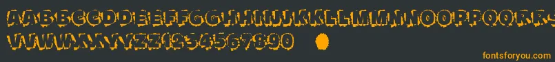 Шрифт Scratchtoreveal – оранжевые шрифты на чёрном фоне