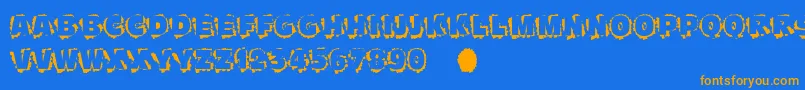 Шрифт Scratchtoreveal – оранжевые шрифты на синем фоне