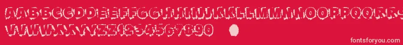 Шрифт Scratchtoreveal – розовые шрифты на красном фоне