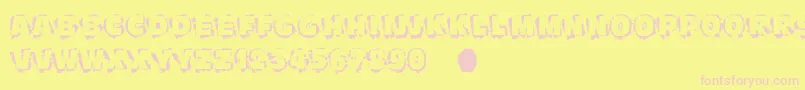 Scratchtoreveal Font – Pink Fonts on Yellow Background