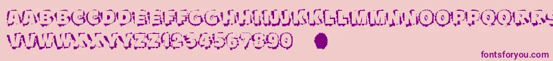 Scratchtoreveal-fontti – violetit fontit vaaleanpunaisella taustalla