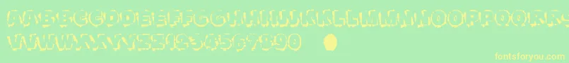 Шрифт Scratchtoreveal – жёлтые шрифты на зелёном фоне