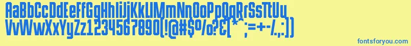Шрифт HermanoaltoChisel – синие шрифты на жёлтом фоне