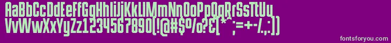 HermanoaltoChisel Font – Green Fonts on Purple Background