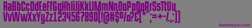 HermanoaltoChisel Font – Purple Fonts on Gray Background