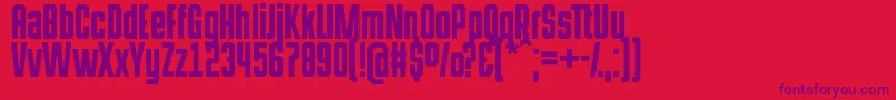 HermanoaltoChisel Font – Purple Fonts on Red Background
