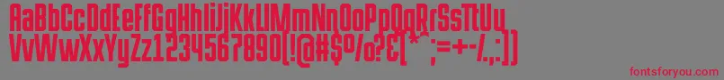 HermanoaltoChisel Font – Red Fonts on Gray Background