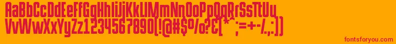 HermanoaltoChisel Font – Red Fonts on Orange Background