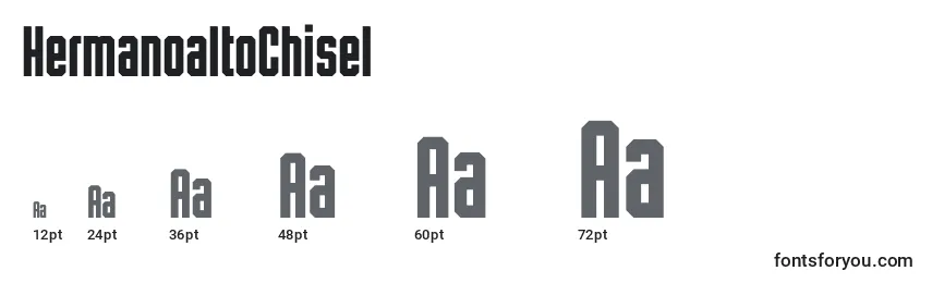 HermanoaltoChisel Font Sizes