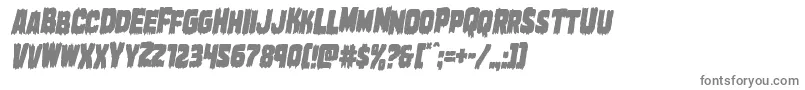 Marshthingcondital-fontti – harmaat kirjasimet valkoisella taustalla
