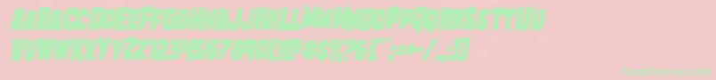 Marshthingcondital Font – Green Fonts on Pink Background