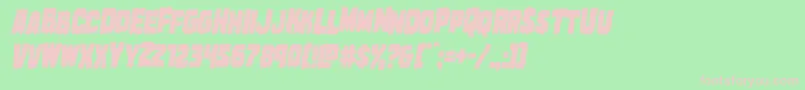 Marshthingcondital Font – Pink Fonts on Green Background