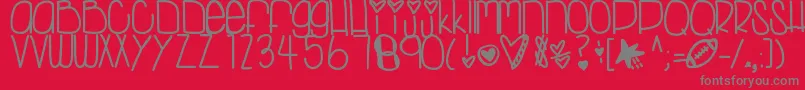 Letsgo Font – Gray Fonts on Red Background