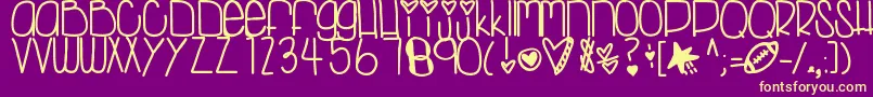 Letsgo Font – Yellow Fonts on Purple Background