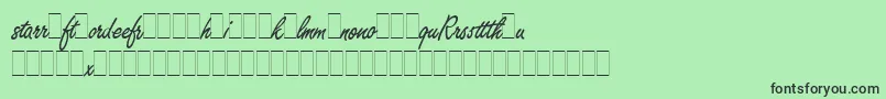 FreestyleScriptAltsLetPlain.1.0-Schriftart – Schwarze Schriften auf grünem Hintergrund