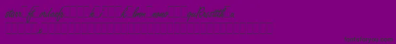 FreestyleScriptAltsLetPlain.1.0-Schriftart – Schwarze Schriften auf violettem Hintergrund