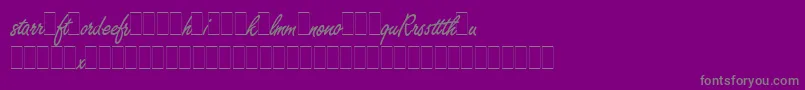 Weitere Informationen zur FreestyleScriptAltsLetPlain.1.0-Schriftart FreestyleScriptAltsLetPlain.1.0-Schriftart – Graue Schriften auf violettem Hintergrund