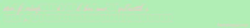 FreestyleScriptAltsLetPlain.1.0-fontti – vaaleanpunaiset fontit vihreällä taustalla