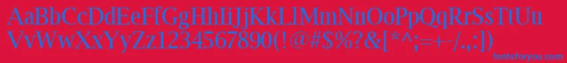 Luxirr Font – Blue Fonts on Red Background