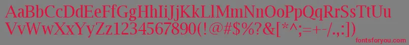 Luxirr Font – Red Fonts on Gray Background