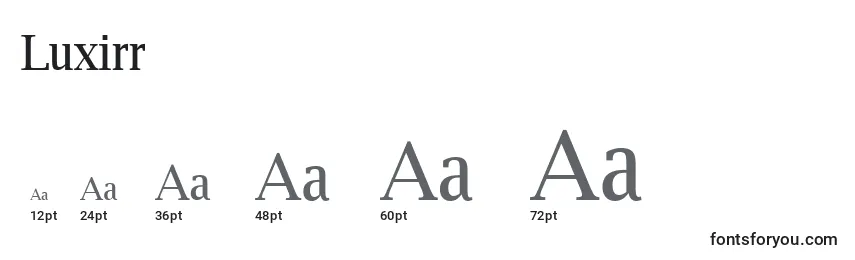 Luxirr Font Sizes