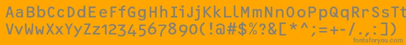 Шрифт OcrfRegularosfc – серые шрифты на оранжевом фоне