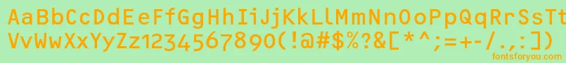 OcrfRegularosfc Font – Orange Fonts on Green Background