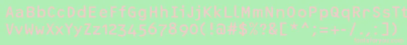 OcrfRegularosfc Font – Pink Fonts on Green Background