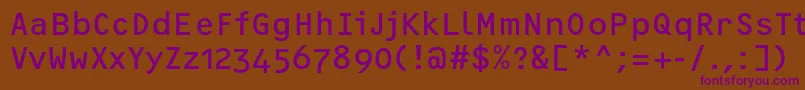 OcrfRegularosfc Font – Purple Fonts on Brown Background